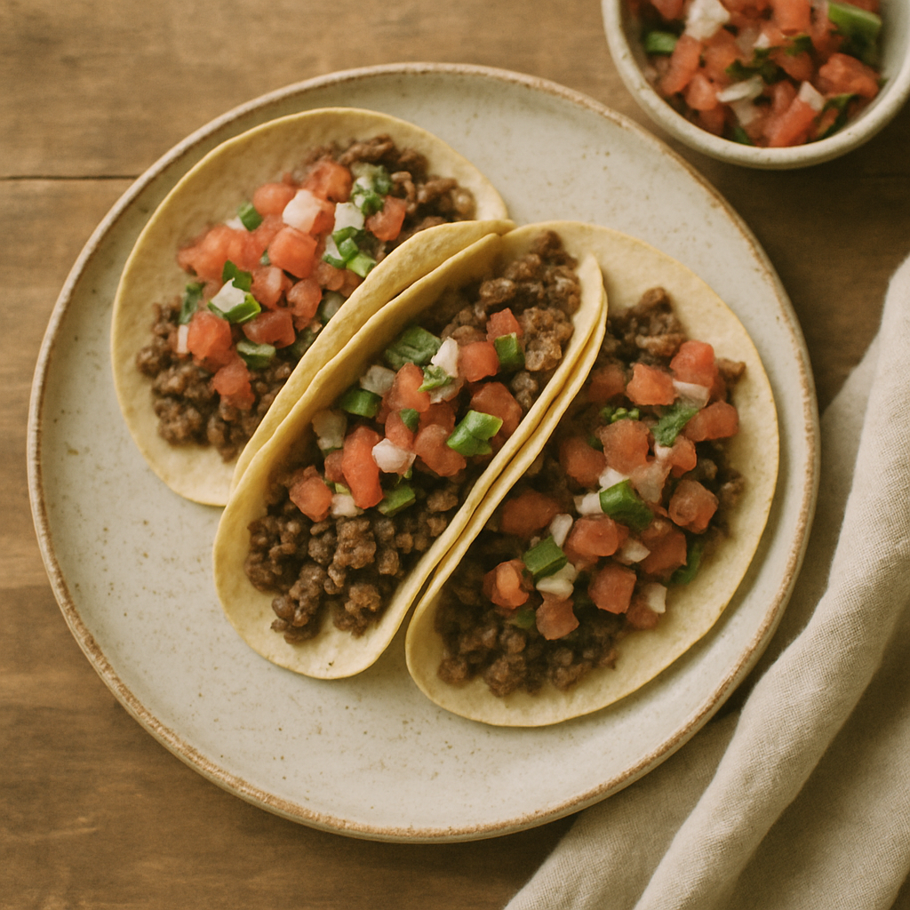 Beef Tacos with Pico de Gallo