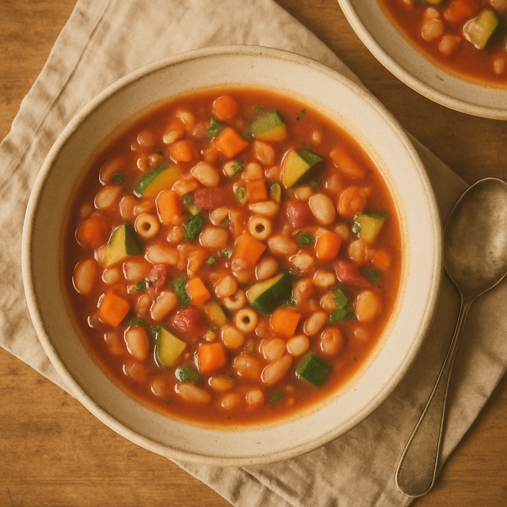 Hearty Minestrone with Fresh Vegetables