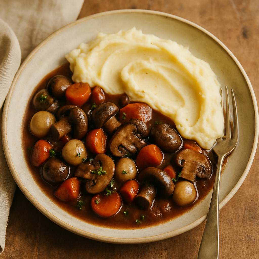 Mushroom Bourguignon